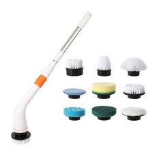 고성능 무선 전기 클리너 브러시 IPX8 생활 방수 욕실 주방 집 바닥 청소 브러시 교체 가능한 헤드 조절 연장 핸들 강력한 클리닝 260408, 고성능 무선 전기 클리너 브러시 IPX8 생활 방수,, 1, 1