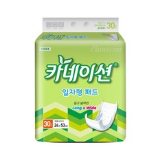 카네이션 일자형패드(2회)30개입 성인기저귀, 30매입, 4개