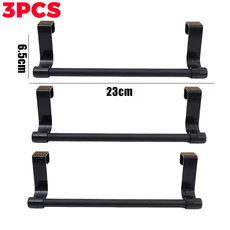 스테인리스 스틸 벽걸이 공간 절약형 문 캐비닛 화장실 주방 정리함 선반, 06 S-black-3pcs