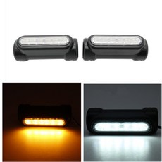 오토바이 하이웨이 조명 DRL에 Bikes LED Touring Road 스위치 신호 Harley King 회전 크래시, Bla