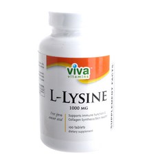 viva vitamins 左旋離胺酸錠 1000mg, 100顆, 1罐