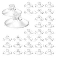 30피스 20mm/0.79인치 가구 책상 유리 투명 충돌 방지 흡착 컵 소형 고무 흡착 컵 유리 테이블 탑 가구 책상용 범퍼 보호 후크 없음, 30피스 20mm/0.79인치 가구 책상 유리 투명 충, 1