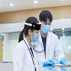 병원 투명 페이스쉴드 보안경 얼굴보호대 보호캡 방역물품 가림막, 1개