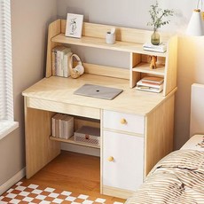 원룸 서재 공부 사무용 1인용 일자형 미니멀 수납형 책상, 옐로우(+수납장)