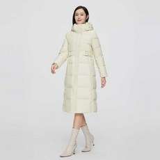 벨트롱패딩 트렌치점퍼 폭스퍼롱패딩 다운자켓 겨울, 상세 페이지 참고, 155 아이보리