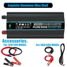 KMIND 1800W 순수 사인파 전원 인버터 DC 12V 60V ~ AC 220V 110V 자동차 배터리 가정용 태양열 전압 디스, 03 DC12V-AC220V-60Hz, 1개