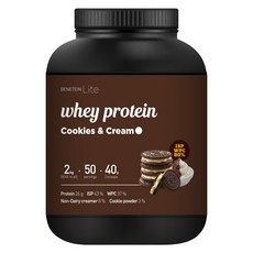 베네틴 라이트 웨이 프로틴 단백질 쉐이크 보충제 쿠키앤크림맛, 1개, 2kg