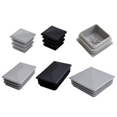 명가철물 파이프캡 사각캡 파이프 마개 각관 각속 마감캡, 회색, 1개
