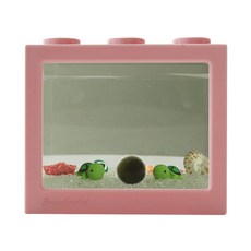 세남자바스켓 심플 바다 DIY 세트-국산 마리모(대), 인디핑크 블럭, 투명색 자갈, 1개