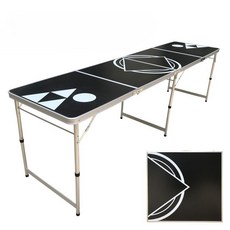 비어퐁테이블 맥주 탁구 레크레이션 파티 미국 축제, 클래식 블랙 화이트, 1개