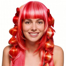 파티처럼 할로윈 파티소품 파티가발 미디움 롱헤어 [프리티우먼], 1개