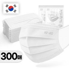스마티 국내산 비말차단 마스크 KFAD 대형, 화이트, 6개, 50개입