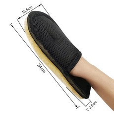 극세사 세차 장갑 셔닐 방수 미트 부드러운 메쉬 뒷면 양면 장갑 디테일링 브러시 자동차 청소 도구 1-5, 5pcs, black beige, 1개