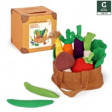 헝겊 야채 바구니 3살 감각놀이 장난감 이름맞추기 아기장난감 18개월