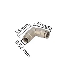 고압 황동 분무 깍지 커넥터 9.52mm 3/8 슬라이드 잠금 티 엘보 스트레이트 액스 5 개, 09 0727, 1개