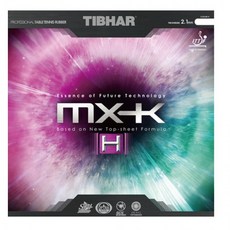 TIBHAR MX-K H 탁구 러버 52.5도, RED 52.5도 2.1mm, 1개