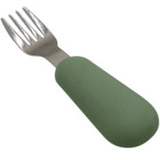 專業兒童學習湯匙 (副食品/兒童餐具), 橄欖綠,叉子, 湯匙、叉子