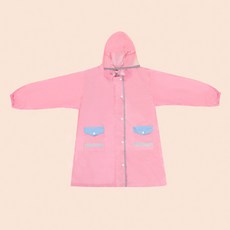WINGHOUSE 孩童可容納背包雨衣 粉色