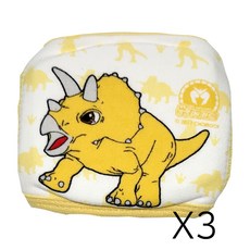 공룡메카드 트리케라톱스 유아용 면마스크 3개입 키즈 방한 마스크