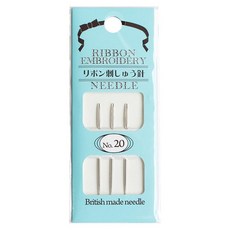 일본 끈버튼 무역(Nippon Chuko) 자수 리본 바늘 20번 3개입 SR-20 소박한 무지 코튼