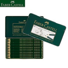 輝柏 Faber-Castell 德國製 9000 素描 藝術家製圖鉛筆 2H-8B 12支組, 1個