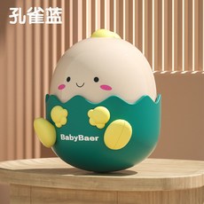 音樂玩具A2I 萌趣恐龍造型音樂夜光燈不倒翁 商檢合格 早教益智安撫玩具, 1個, 綠色（內附3顆電池）彩盒微凹、商品完整