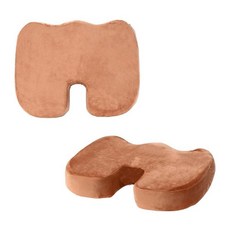 NUENSS-ROR ComfiLife 젤 강화 시트 쿠션용 시트 쿠션 커버 쿠션 교체 커버 슬리브 2개 플란넬 통기성 미끄럼 방지 쿠션 프로텍터 (브라운), 브라운