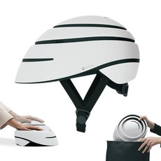 클로스카. 접이식 헬멧. 성인용 자전거 헬멧과 전동 스쿠터 통근용 여성용 남성용 헬멧, Medium, White