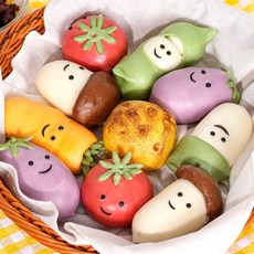 7가지 야채 모양 친구들 찐빵, 2개, 280g