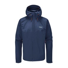 伊凱文戶外 Rab Downpour Eco Jacket 輕量防風防水連帽外套，男款深墨藍，戶外防風保暖首選
