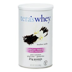Tera's Whey 香草風味乳清蛋白粉, 波旁香草, 340克, 1個