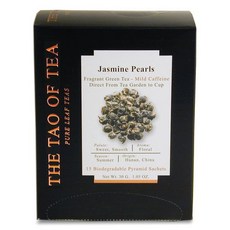 더 타오 오브 티 자스민 진주 박스 피라미드 사쉐 1.05 The Tao of Tea Jasmine Pearls Box Pyramid Sachets 1.05 Ounce Box, 1개, 2g