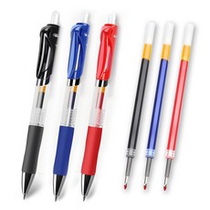 按壓中性筆 - 多色可選，按壓式設計，書寫流暢，辦公學習必備, 【按壓款】筆芯－藍, 1個