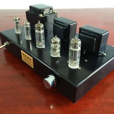 6P1 푸쉬풀 블루투스 앰프 진공관 킷트 자작 DIY, N. 6P1 블랙 섀시 완제품