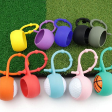 골프공 주머니 휴대용 스포츠 실리콘 골프공 파우치 용품 액세서리 라운딩 귀여운 필드용 필드 남성 여성, 블랙