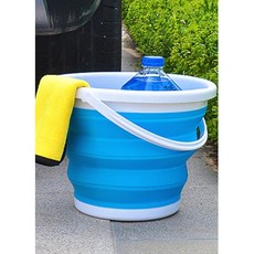 접이식 바스켓 물통 양동이 캠핑 야외 여행 다용도 바구니 음료 물건정리, 5L - 사각, 1개