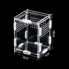 ADSA 亞克力爬蟲飼養盒, 透明 8X7X10 豎版, 1個