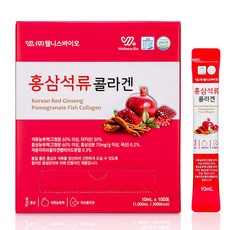 웰니스바이오 6년근 홍삼 석류 콜라겐 저분자 피쉬 스틱, 1개, 1kg
