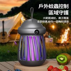 強力電擊雙重捕蚊燈 - 母嬰適用 物理滅蚊 寧靜夜燈, 桌面水母款-灰色,直插款