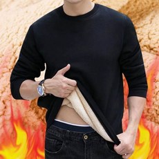 남성 겨울 양털 안감 기모 후드 맨투맨 루즈핏