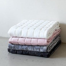 터리빙 국내생산 먼지없이 부드러운 극세사 누빔 겨울 논슬립 미끄럼방지 침대패드 고정밴드, 단면(논슬립 미끄럼 방지), 다크그레이