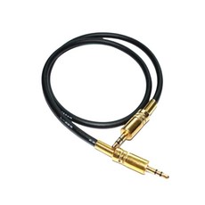 CANARE 카나레 최고급 옥스케이블 AUX 3.5MM+금장단자 스테레오 차량 스마트폰 앰프 등, 은색(뉴트릭) 50cm, 뉴트릭 은색 단자