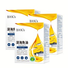 BHK's 健字號深海魚油軟膠囊, 3個, 60顆