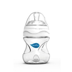 누비타 신생아젖병 배앓이방지젖병 (젖꼭지 포함), 화이트, 140ml, 1개