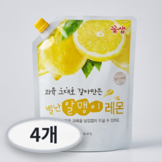 꽃샘식품 별난 알맹이 레몬차, 1kg, 4개, 1개입