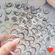 네일아트 프렌치 레터링 스티커 네일 그라데이션, 네일스티커 DP - 698