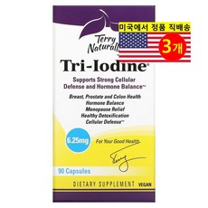 Terry Naturally 테리 내추럴리 트리 아이오딘 6.25mg Tri-Iodine, 3개, 90정