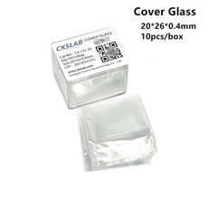 혈구계 커버 유리 투명 슬립 카운트 챔버 혈액 슬라이드 Neubauer 100/Pk와 함께 사용 20mm x 26, 01 10Pcs