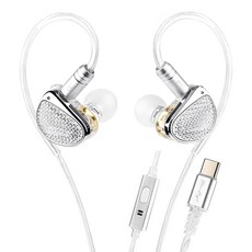 Keephifi EarAcoustic Audio STA-K 듀얼 드라이버 하이파이 인이어 이어폰, C타입 마이크