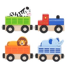 비가 애니멀 자석기차 4종세트 원목 유아 놀이 장난감, 애니멀자석기차4종세트, 1개